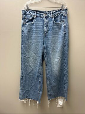 American Eagle Super High Rise Baggy Wide Leg Medium Wash Jeans